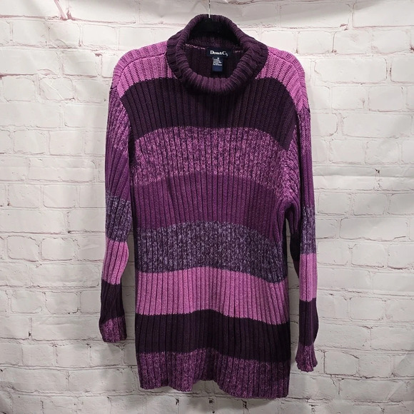 Denim&Co Sweaters - Denim & Co. Purple Block Sweater Womens Size 1x